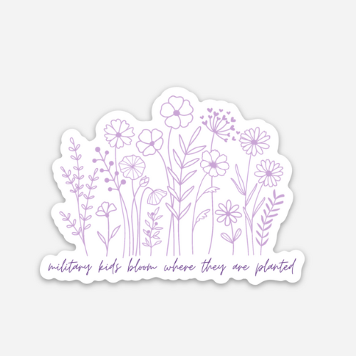 Purple Up Month of the Military Child Sticker